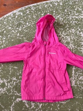 Columbia Kids Pink Hooded Raincoat